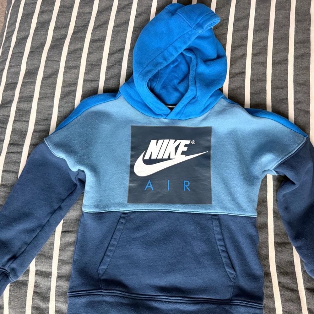 Two Tone Nike Kids Blue Fleece Hoodie